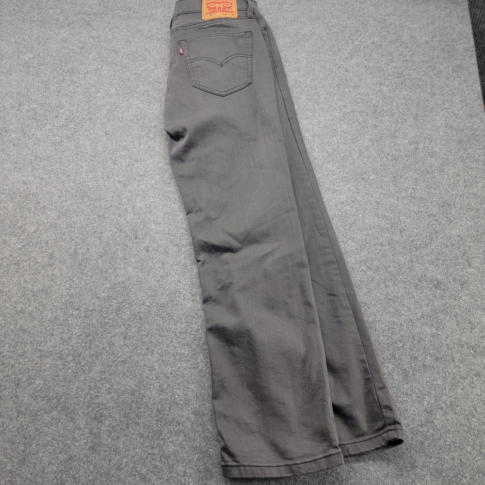 Levi Strauss 511 Jeans Gray Slim Straight Leg Mens 32x30 Stretch Denim - Picture 12 of 16